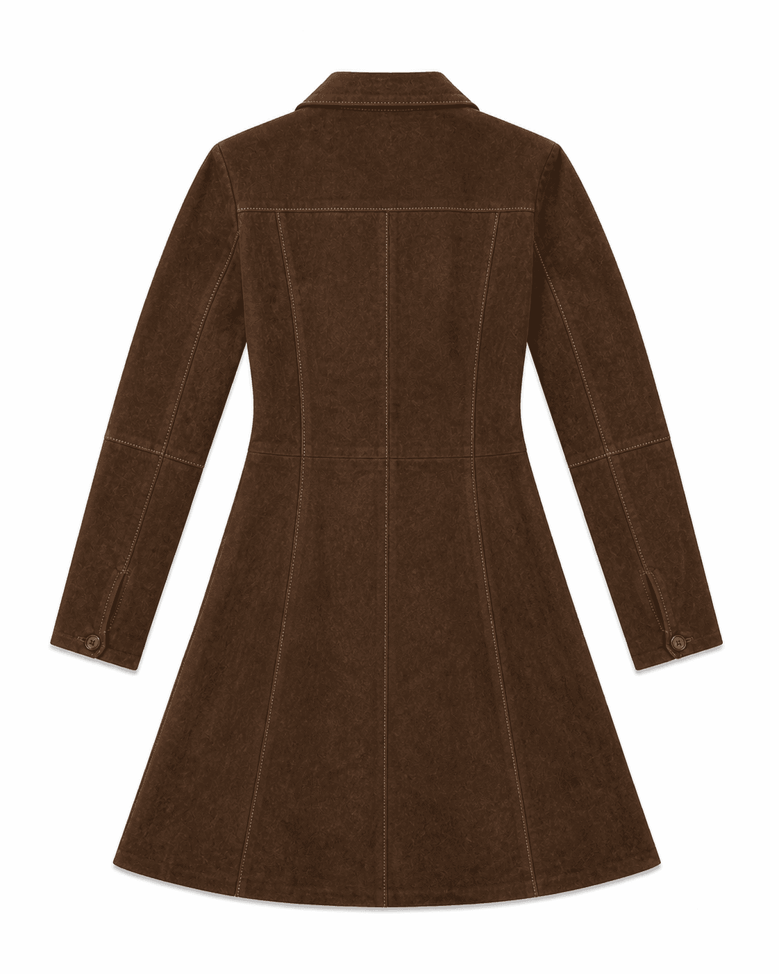 Suede – Tobacco Trench Coat view 2
